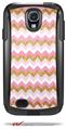 Pink and White Chevron - Decal Style Vinyl Skin fits Otterbox Commuter Case for Samsung Galaxy S4 (CASE SOLD SEPARATELY)
