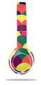 Skin Decal Wrap compatible with Beats Solo 2 WIRED Headphones Brushed Cirlces Multi Dark (HEADPHONES NOT INCLUDED)