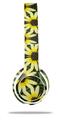 Skin Decal Wrap compatible with Beats Solo 2 WIRED Headphones Daisies Yellow (HEADPHONES NOT INCLUDED)