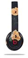 Skin Decal Wrap compatible with Beats Solo 2 WIRED Headphones Poppy Orange Navy (HEADPHONES NOT INCLUDED)
