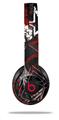 Skin Decal Wrap compatible with Beats Solo 2 WIRED Headphones Baja 0003 Red Dark (HEADPHONES NOT INCLUDED)