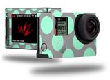 Kearas Polka Dots Mint And Gray - Decal Style Skin fits GoPro Hero 4 Silver Camera (GOPRO SOLD SEPARATELY)