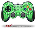 Skull And Crossbones Pattern Green - Decal Style Skin fits Logitech F310 Gamepad Controller (CONTROLLER SOLD SEPARATELY)