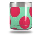 Skin Decal Wrap for Yeti Rambler Lowball - Kearas Polka Dots Pink And Blue