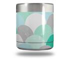 Skin Decal Wrap for Yeti Rambler Lowball - Brushed Circles Seafoam
