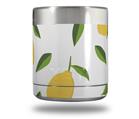 Skin Decal Wrap for Yeti Rambler Lowball - Lemon Leaves White