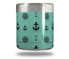 Skin Decal Wrap for Yeti Rambler Lowball - Nautical Anchors Away 02 Seafoam Green