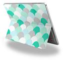 Brushed Circles Seafoam - Decal Style Vinyl Skin (fits Microsoft Surface Pro 4)