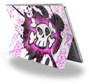 Cartoon Skull Pink - Decal Style Vinyl Skin (fits Microsoft Surface Pro 4)