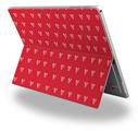 Hearts Red On White - Decal Style Vinyl Skin fits Microsoft Surface Pro 4 (SURFACE NOT INCLUDED)
