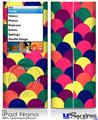 iPod Nano 4G Skin - Brushed Cirlces Multi Dark