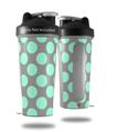 Decal Style Skin Wrap works with Blender Bottle 28oz Kearas Polka Dots Mint And Gray (BOTTLE NOT INCLUDED)