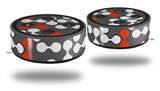 Skin Wrap Decal Set 2 Pack for Amazon Echo Dot 2 - Locknodes 04 Red (2nd Generation ONLY - Echo NOT INCLUDED)