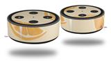 Skin Wrap Decal Set 2 Pack compatible with Amazon Echo Dot 2 Oranges Orange (2nd Generation ONLY - Echo NOT INCLUDED)