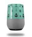 Decal Style Skin Wrap for Google Home Original - Nautical Anchors Away 02 Seafoam Green (GOOGLE HOME NOT INCLUDED)