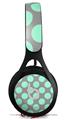 WraptorSkinz Skin Decal Wrap compatible with Beats EP Headphones Kearas Polka Dots Mint And Gray Skin Only HEADPHONES NOT INCLUDED