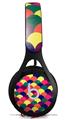 WraptorSkinz Skin Decal Wrap compatible with Beats EP Headphones Brushed Cirlces Multi Dark Skin Only HEADPHONES NOT INCLUDED