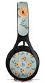 WraptorSkinz Skin Decal Wrap compatible with Beats EP Headphones Poppy Orange Light Blue Skin Only HEADPHONES NOT INCLUDED