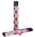 Skin Decal Wrap 2 Pack for Juul Vapes Kearas Polka Dots Pink And Blue JUUL NOT INCLUDED