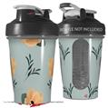 Decal Style Skin Wrap works with Blender Bottle 20oz Poppy Orange Light Blue (BOTTLE NOT INCLUDED)