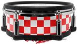 Skin Wrap works with Roland vDrum Shell PD-108 Drum Checkered Canvas Red and White (DRUM NOT INCLUDED)