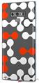 Decal style Skin Wrap compatible with Samsung Galaxy Note 9 Locknodes 04 Red