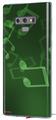 Decal style Skin Wrap compatible with Samsung Galaxy Note 9 Bokeh Music Green