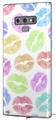 Decal style Skin Wrap compatible with Samsung Galaxy Note 9 Rainbow Lips White