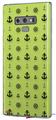 Decal style Skin Wrap compatible with Samsung Galaxy Note 9 Nautical Anchors Away 02 Sage Green