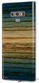 Decal style Skin Wrap compatible with Samsung Galaxy Note 9 Exotic Wood Zebra Wood Burst Deep Blue