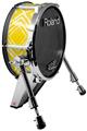 Skin Wrap works with Roland vDrum Shell KD-140 Kick Bass Drum Wavey Yellow (DRUM NOT INCLUDED)