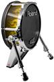 Skin Wrap works with Roland vDrum Shell KD-140 Kick Bass Drum Fire Flames Yellow (DRUM NOT INCLUDED)