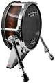 Skin Wrap works with Roland vDrum Shell KD-140 Kick Bass Drum Exotic Wood Waterfall Bubinga Burst Dark Mocha (DRUM NOT INCLUDED)