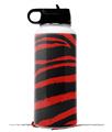 Skin Wrap Decal compatible with Hydro Flask Wide Mouth Bottle 32oz Zebra Red (BOTTLE NOT INCLUDED)