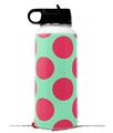 Skin Wrap Decal compatible with Hydro Flask Wide Mouth Bottle 32oz Kearas Polka Dots Pink And Blue (BOTTLE NOT INCLUDED)