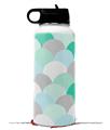 Skin Wrap Decal compatible with Hydro Flask Wide Mouth Bottle 32oz Brushed Circles Seafoam (BOTTLE NOT INCLUDED)