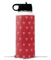 Skin Wrap Decal compatible with Hydro Flask Wide Mouth Bottle 32oz Hearts Red On White (BOTTLE NOT INCLUDED)