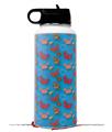 Skin Wrap Decal compatible with Hydro Flask Wide Mouth Bottle 32oz Crabs and Shells Blue Medium (BOTTLE NOT INCLUDED)