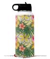 Skin Wrap Decal compatible with Hydro Flask Wide Mouth Bottle 32oz Beach Flowers 02 Yellow Sunshine (BOTTLE NOT INCLUDED)