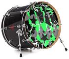 Vinyl Decal Skin Wrap for 20" Bass Kick Drum Head SceneKid Green - DRUM HEAD NOT INCLUDED