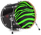 Vinyl Decal Skin Wrap for 20" Bass Kick Drum Head Zebra Green - DRUM HEAD NOT INCLUDED