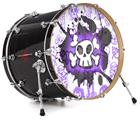 Vinyl Decal Skin Wrap for 20" Bass Kick Drum Head Cartoon Skull Purple - DRUM HEAD NOT INCLUDED