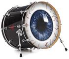 Vinyl Decal Skin Wrap for 20" Bass Kick Drum Head Eyeball Blue Dark - DRUM HEAD NOT INCLUDED
