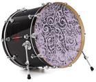 Vinyl Decal Skin Wrap for 20" Bass Kick Drum Head Folder Doodles Lavender - DRUM HEAD NOT INCLUDED
