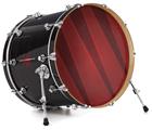 Decal Skin works with most 26" Bass Kick Drum Heads VintageID 25 Red - DRUM HEAD NOT INCLUDED