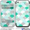 iPhone 3GS Skin - Brushed Circles Seafoam