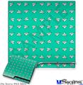 Decal Skin compatible with Sony PS3 Slim Paper Planes Turquoise