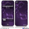iPhone 4 Decal Style Vinyl Skin - Bokeh Music Purple (DOES NOT fit newer iPhone 4S)