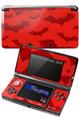 Deathrock Bats Red - Decal Style Skin fits Nintendo 3DS (3DS SOLD SEPARATELY)