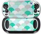 Brushed Circles Seafoam - Decal Style Skin fits Sony PS Vita